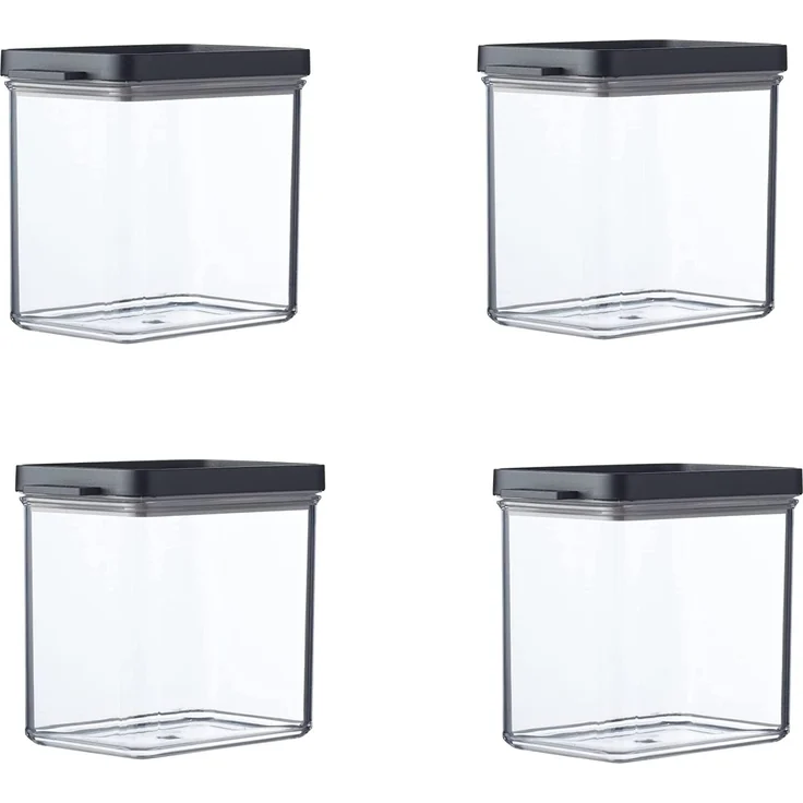 Mepal Omnia Vorratsdosen-Set 1100 ml Nordic Black stapelbar & platzsparend – Bild 1