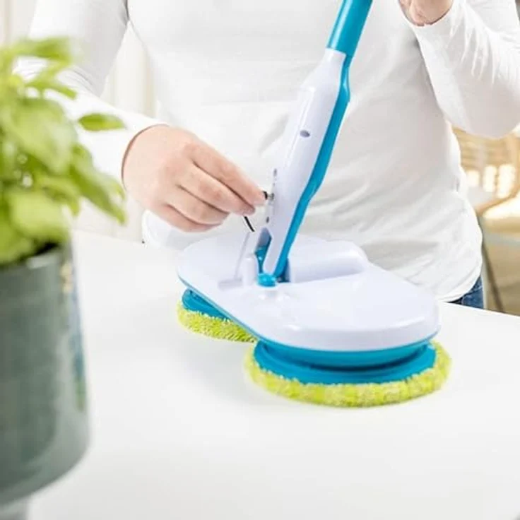 Hurricane Floating Mop elektrischer Bodenwischer – Akku Wischer zum mühelosen Wischen, Schrubben und Polieren – Ultra Leichter Wischmopp mit verschiedenen Mikrofaser-Pads – Bild 5