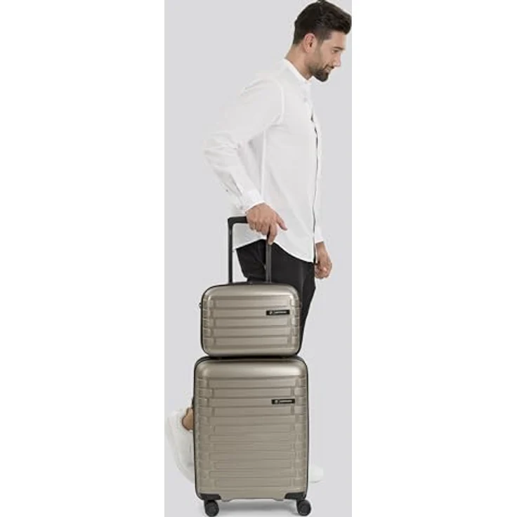 Pactastic Hartschalen Handgepäck Kosmetik-Koffer | Stabiles Beauty-Case mit Aufsteckfunktion | 34 x 17 x 27 cm aus Polypropylen (Collection 04) – Bild 3