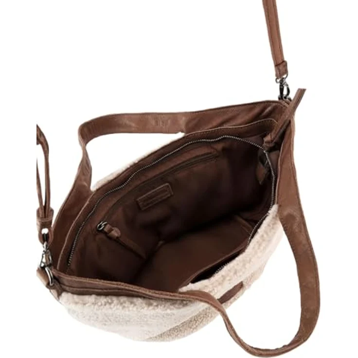 FredsBruder Teddy Layer Shopper Tasche aus 100% Leder, 27.5 cm, beige – Bild 3