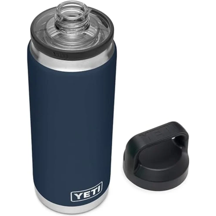 YETI Rambler Flasche mit Chug-Verschluss, Edelstahl, navy, 26 oz (769 ml), doppelwandige Vakuumisolierung, 100% auslaufsicher, spülmaschinenfest – Bild 1