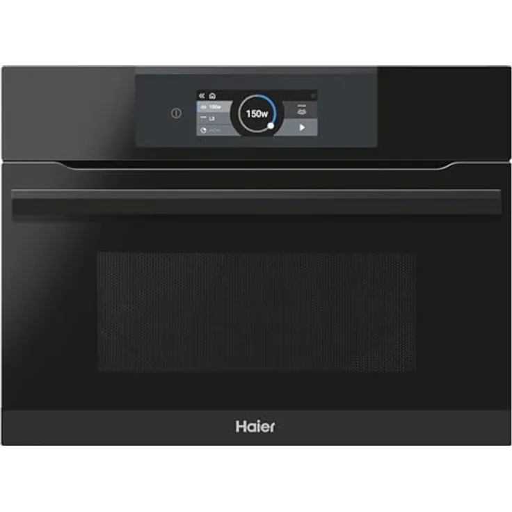 Haier HWO45NB6T0B2 Kompaktbackofen mit Mikrowelle, 5 Backofenfunktionen und 3 Mikrowellenfunktionen, Schwarz