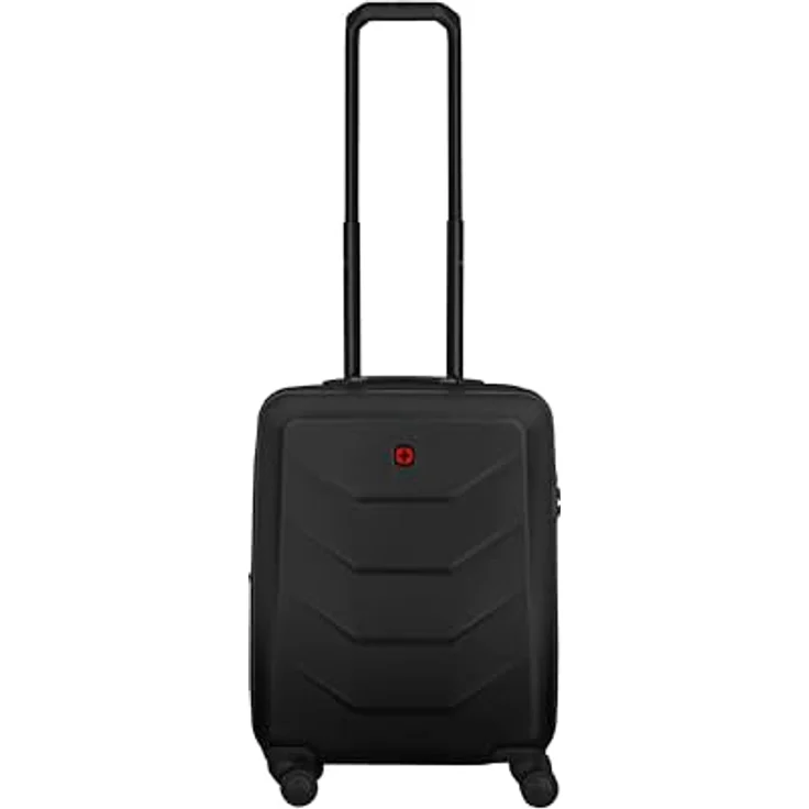 WENGER Prymo Carry-On Schalenkoffer mit 4 Rollen, Trolley, Handgepäck, 59 (67) l, Hartschale, Sicherheitsschloss, Damen Herren, Reisen Urlaub, Schwarz, 612536 – Bild 2