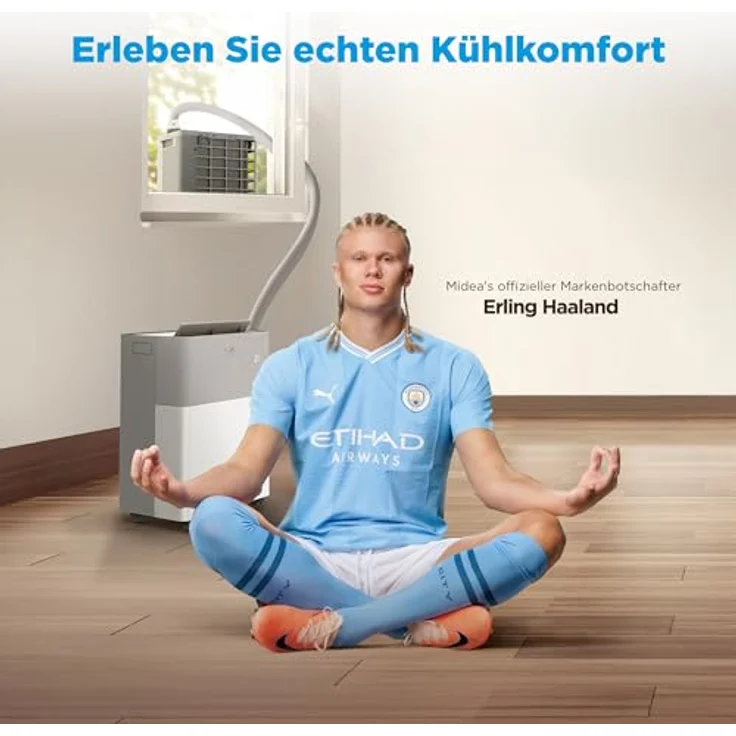 Midea Portasplit Klimaanlage, 4-in-1 Mobile Klimaanlage, Kühlen, Heizen, Entfeuchten, Ventilieren, A++/A+, 12000 BTU, 3,5kW, für Räume bis zu 42 m², leise 39 dB(A) im Silent-Modus – Bild 2