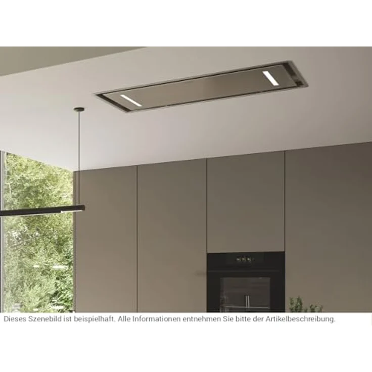 Haier HACI100RCS6X Deckenhaube, 100 cm Edelstahl, Abluft- und Umluftbetrieb, 4 Leistungsstufen, Fernbedienung, LED Beleuchtung – Bild 3