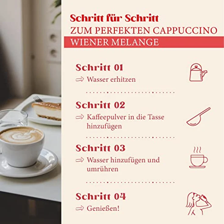 Hearts Cappuccino Wiener Melange 1kg – Bild 5