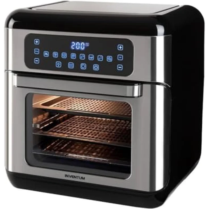 Inventum GF1200HLD - Airfryer oven - Heteluchtfriteuse met roterende mand - Inhoud 12 liter - Zwart/RVS, Kleinbackofen – Bild 2