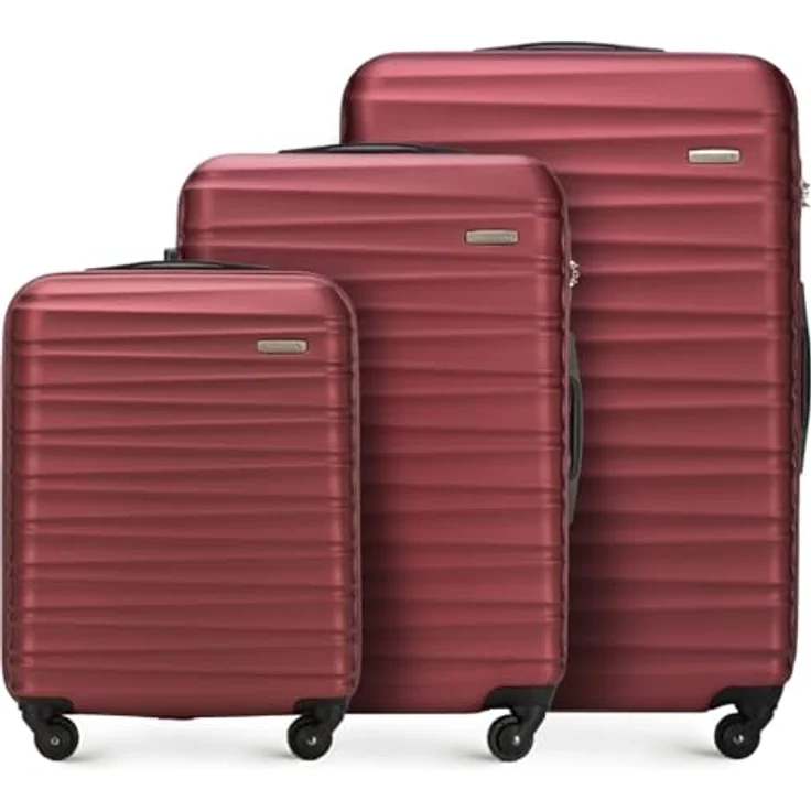 WITTCHEN Reisekoffer 3er Set, Hartschale ABS, 4 Spinner-Rollen, Zahlenschloss, kastanienbraun, für Airlines geeignet – Bild 1