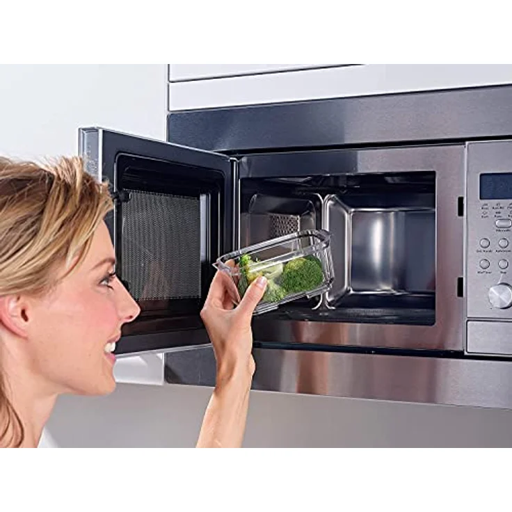 Leifheit 3er Set Vakuum-Frischhaltedosen, luft- und wasserdichte Vorratsdose, Dosen passend für Leifheit Vakuumiergeräte, BPA-frei & spülmaschienengeeignet, zum Einfrieren und die Mikrowelle geeignet – Bild 4