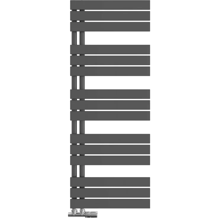 Emke Badheizkörper 130x50cm, 661W Schwarz, Multifunktionaler Handtuchwärmer mit hochwertigem Premium-Stahl und effizientem Warmwasserbetrieb