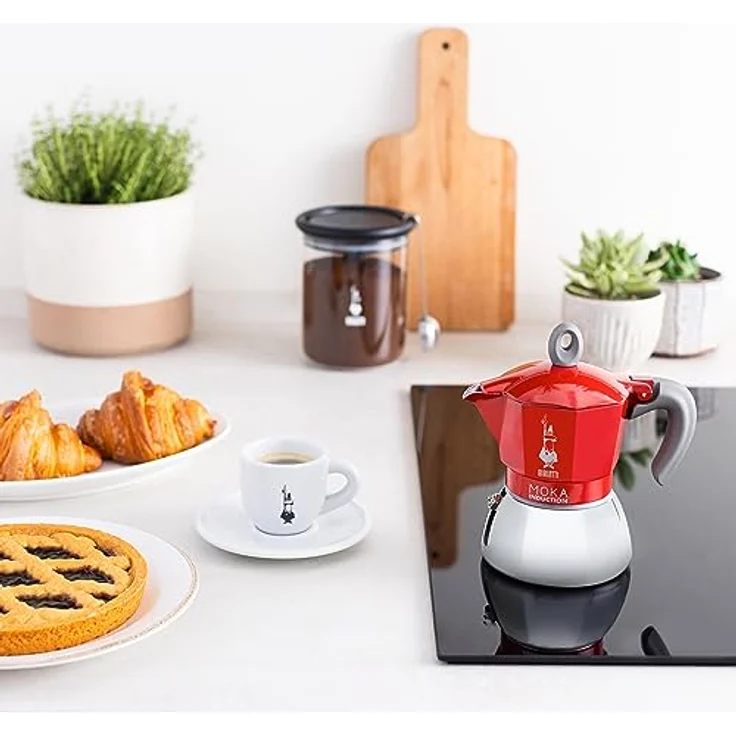 Bialetti New Moka Induction Espressokocher, für 6 Tassen, rot – Bild 3