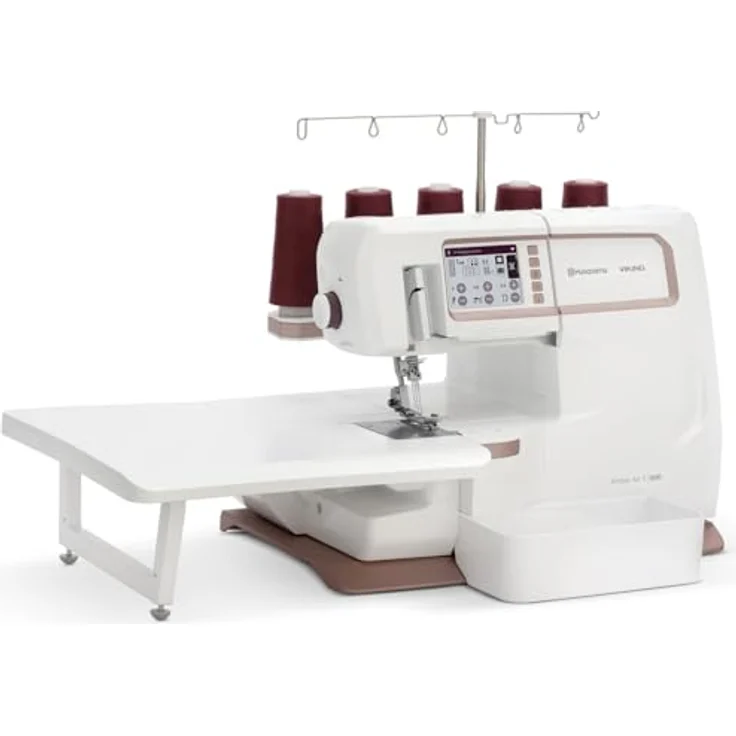 Husqvarna Viking Amber Air S 600 Overlock-Nähmaschine mit Lufteinfädelung, 26 Stiche, Farb-Touchscreen – Bild 3