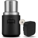 KitchenAid Kaffeemühle | KitchenAid Go | Kabellose Kaffeemühle mit Akku für frisch gemahlenen Kaffee für unterwegs | 113 g-Mahlbehälter | Schwarz