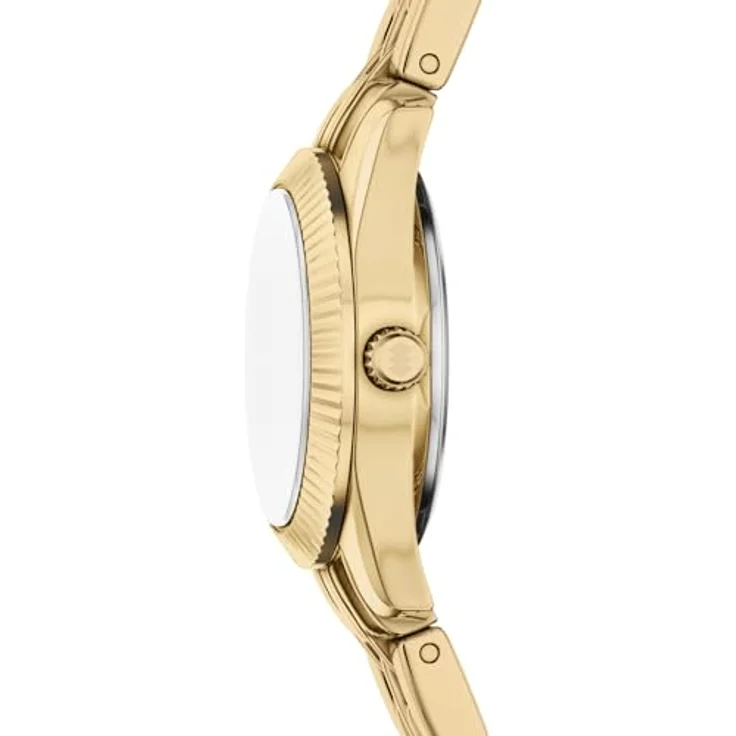 Fossil Quarzuhr ES5474 SCARLETTE, Damenuhr aus Edelstahl, gold, 5 bar wasserdicht, Zirkonia besetzt – Bild 5