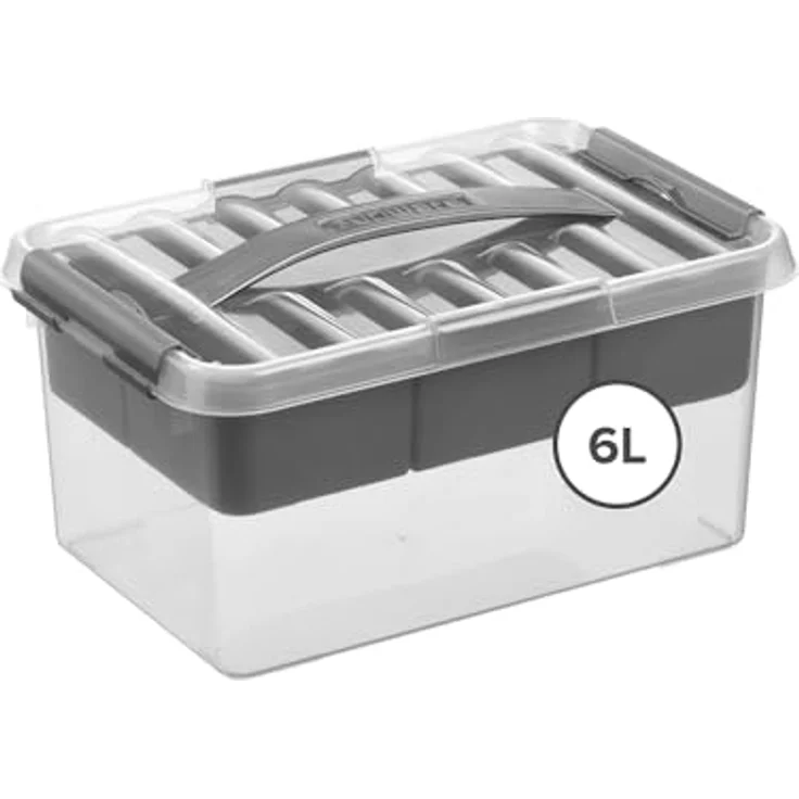 Sunware Q-Line Multibox - 6 Liter + Einsatz - 300 x 200 x 140mm Grau – Bild 2