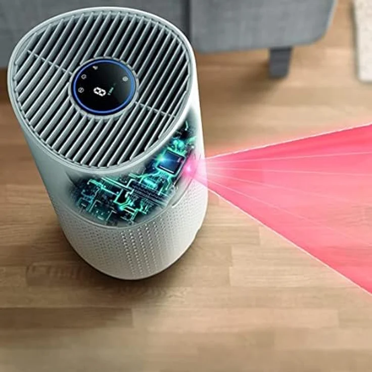 Philips Luftreiniger Smart 1000i Serie - Reinigt Räume bis zu 78 m² - Entfernt 99,97% der Pollen, Staub und Rauch - Ultraleise und niedriger Energieverbrauch - AC1711/10, Weiß – Bild 4