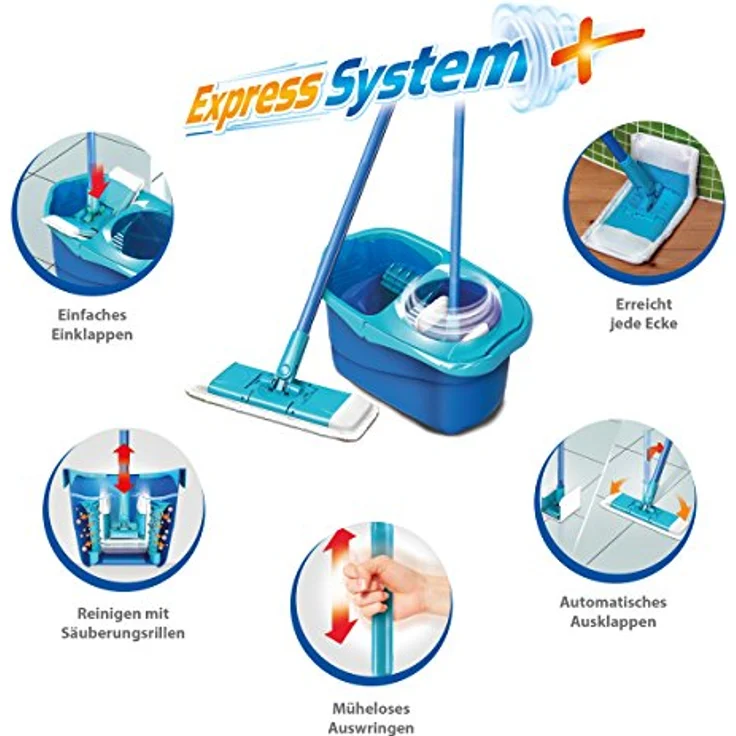 Spontex Express System+ Mikrofaser-Bezug, Ersatz für Spontex Express System+, für schnelle und komfortable Bodenreinigung, 1 Stück – Bild 4