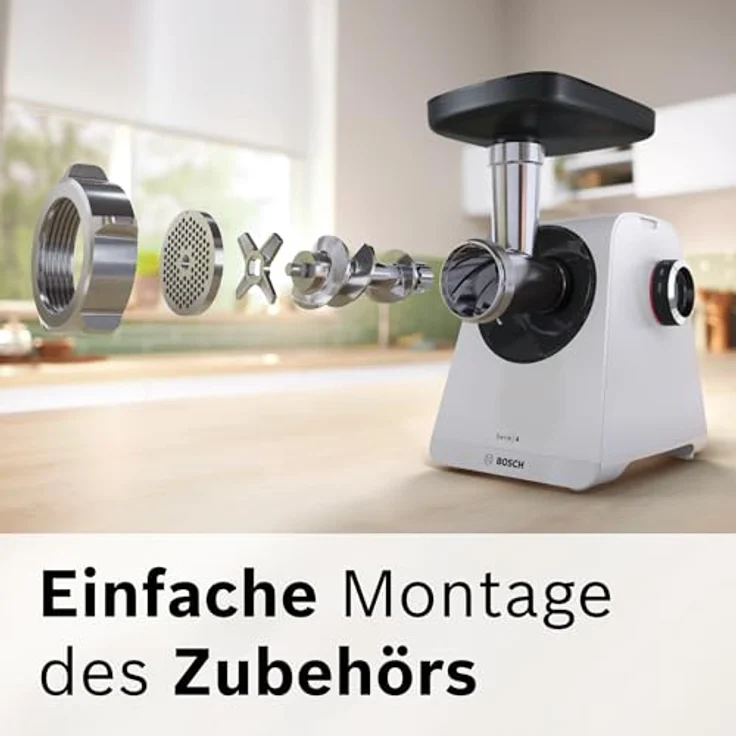 BOSCH Küchenmaschine MFWS420W, Metall-Kupplung, Kammer und Messer, weiß - Preisvergleich – Bild 5
