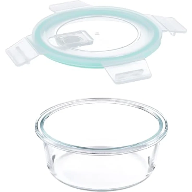 Relaxdays Vorratsdosen-Set, Glasbehälter mit luftdichtem PP-Kunststoffdeckel, transparent, 21 Stück in verschiedenen Größen, bis 400 °C temperaturbeständig – Bild 6