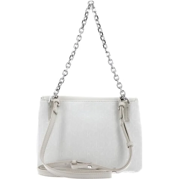 Calvin Klein Re-Lock Umhängetasche, beige, 21 cm x 4 cm x 17 cm, 23% Polyurethan, 77% Polyester – Bild 3