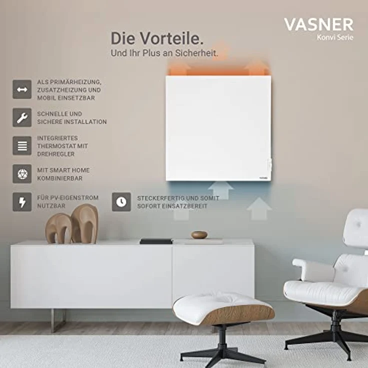 Vasner Konvi Serie Hybridheizung Infrarotheizung Konvektionsheizung, Infrarotheizung – Bild 4