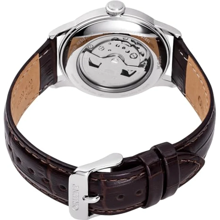 Orient Klassische Uhr RA-AC0M04Y10B, Herrenuhr mit mechanischem Uhrwerk, braunes Lederband – Bild 2