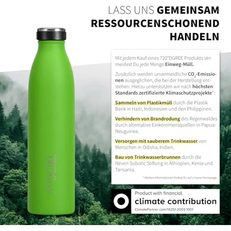 720°DGREE Edelstahl Trinkflasche “milkyBottle” - 350ml - BPA-frei, auslaufsicher, kohlensäuregeeignet, ideal für Kinder, Sport und Schule – Bild 5