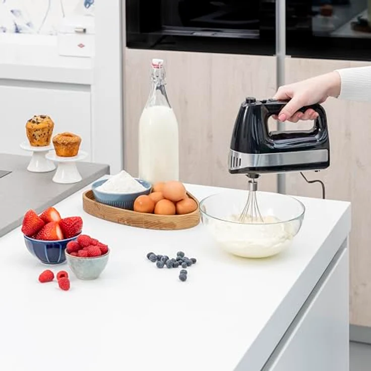 Princess 222206 Handmixer, 500W, Kunststoff, schwarz, silber – Bild 4