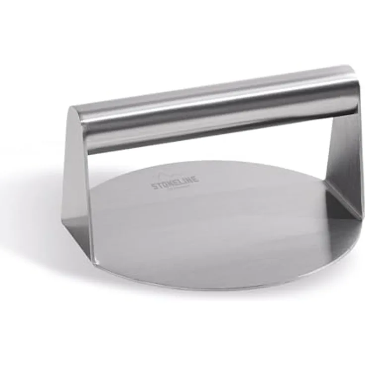 STONELINE Burgerpresse aus Edelstahl 14 cm, Burger Smasher, Hamburgerpresse, Grillpresse, spülmaschinengeeignet