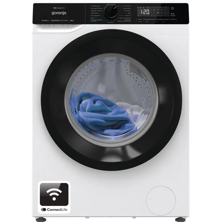 Gorenje WD2PA964ADW1/DE, Waschtrockner mit Wifi-Funktion, 9 kg Wasch- und 6 kg Trocknungskapazität, energieeffizient, Weiß