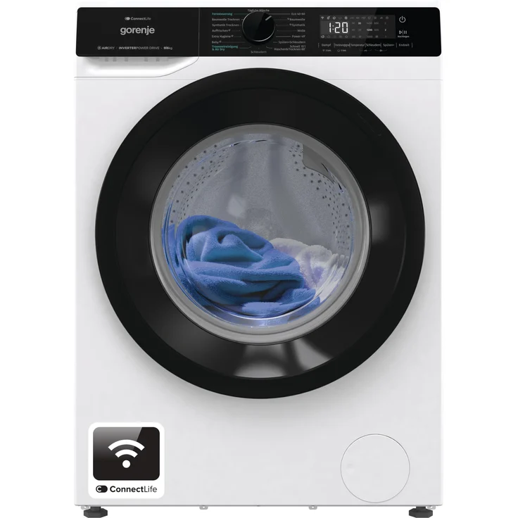 Gorenje WD2PA964ADW1/DE, Waschtrockner mit Wifi-Funktion, 9 kg Wasch- und 6 kg Trocknungskapazität, energieeffizient, Weiß