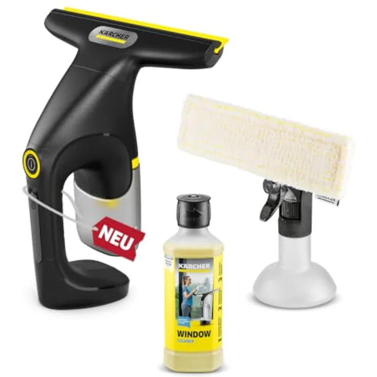 Kärcher WV 1 Compact Care Extra+ Fenstersauger, streifenfreie Reinigung, ergonomisches Design, schwarz – Bild 1