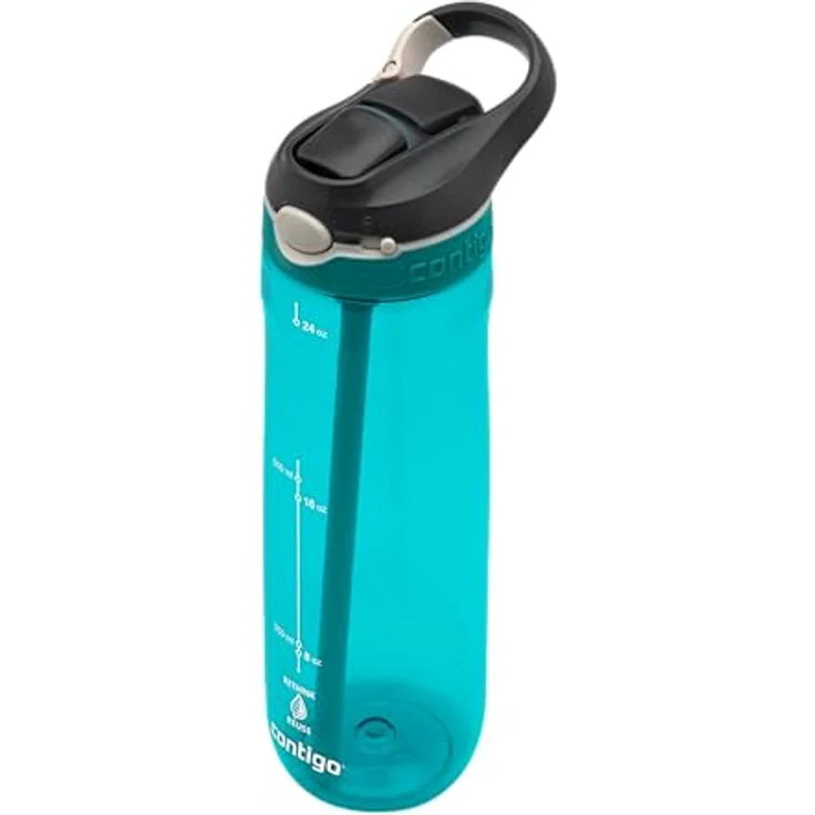 CONTIGO Trinkflasche ASHLAND TREN, auslaufsichere 720ml BPA-freie Wasserflasche mit Strohhalm, Scuba blau – Bild 6