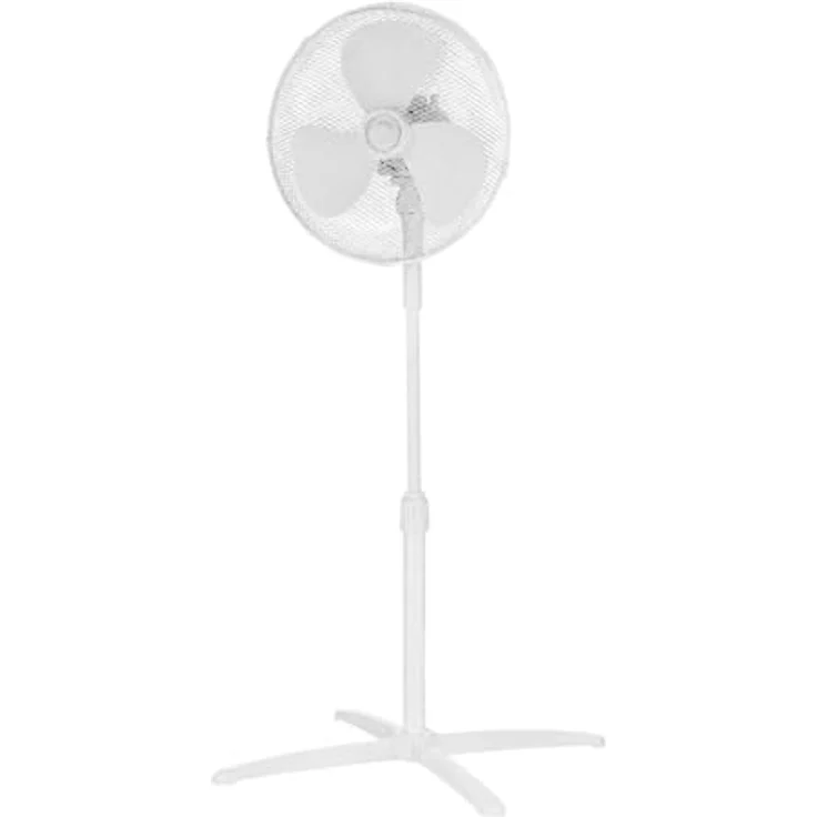 KUMTEL Standventilator, 40 cm mit 80° Oszillation, höhenverstellbar, weiß – Bild 1