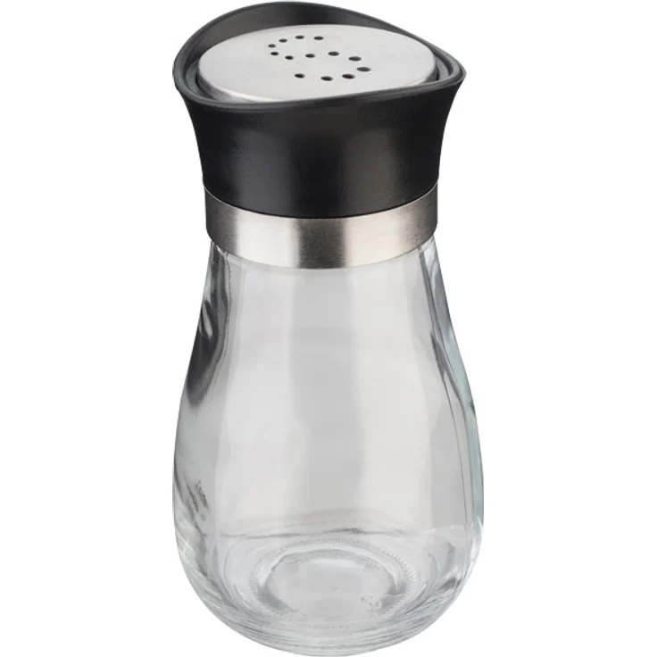 Riess-Kelomat EVA Salzstreuer, Edelstahl/Glas Gewürzstreuer mit elegantem Design