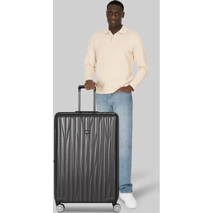 Brics Cervia 2.0, Hartschalenkoffer Trolley L 77 cm mit Dehnfalte, 4 Rollen, Grau, (107 l) – Bild 8