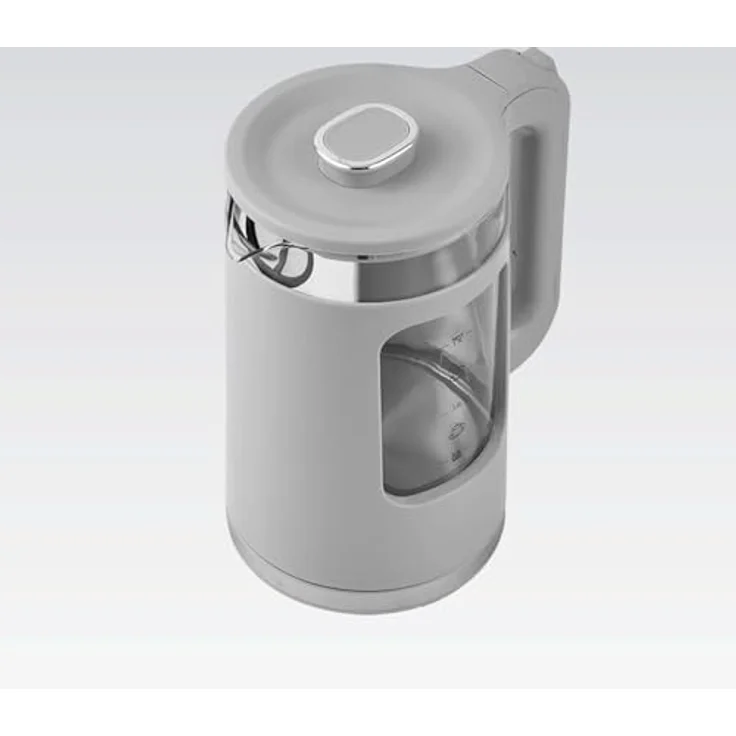 Maestro MR-065, Elektrischer Glas-Wasserkocher 1,7l, 2200W, grau, mit Wasserstandsanzeige und LED-Beleuchtung – Bild 2