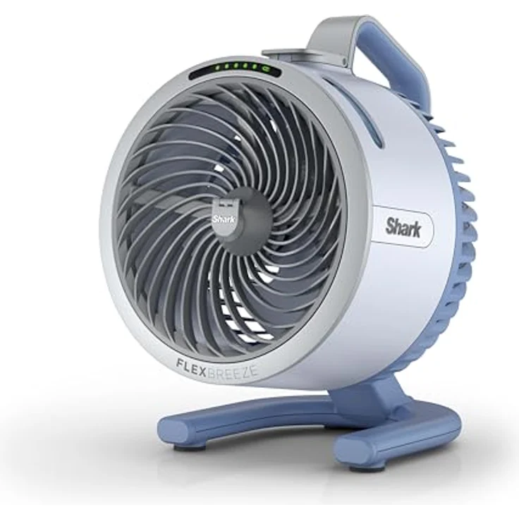 Shark FlexBreeze HydroGo, Starker Ventilator mit Sprühnebel für drinnen & draußen, leise, tragbar, kabellos und kabelgebunden, 5 Geschwindigkeiten, anthrazit, Modell FA050EUBL – Bild 1