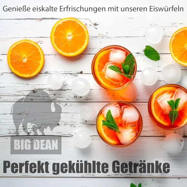 BigDean Eiswürfelform mit Deckel, bis zu 66 runde Eiswürfel, BPA-frei & lebensmittelecht, pastell-Töne – Bild 4