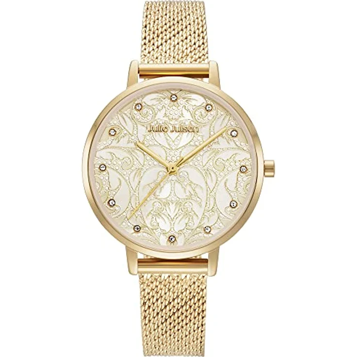 Julie Julsen JJW1418YGME Garden Damenuhr Edelstahl 3 bar Analog Gold, mit Zirkonia verziert – Bild 1