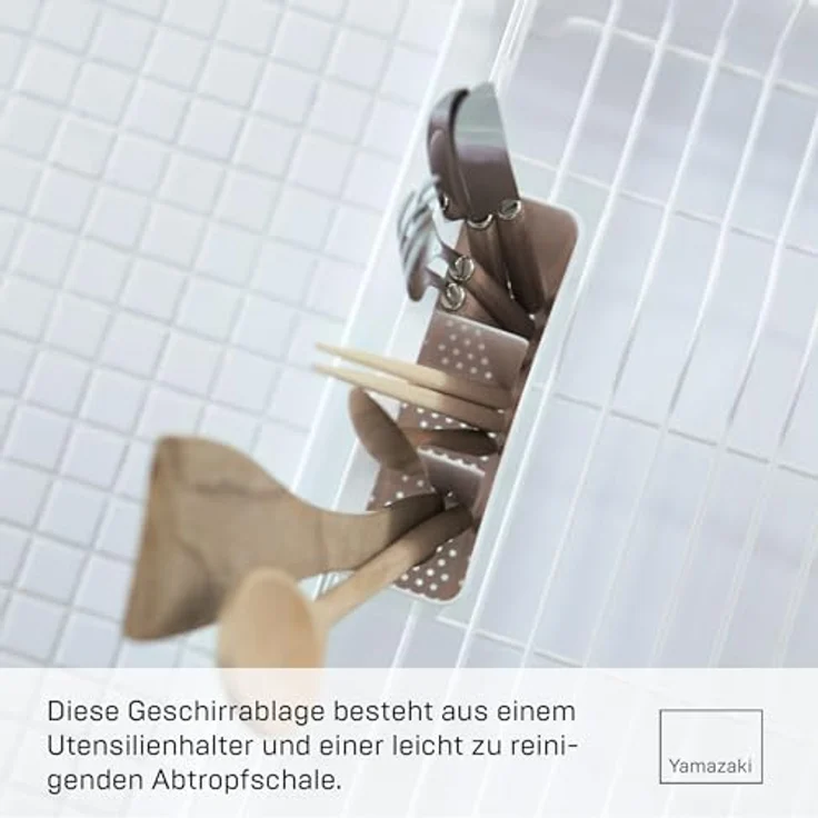 YAMAZAKI Tosca Geschirrablage, Stahl, Weiß, One Size – Bild 5