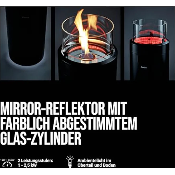 Enders Terrassenfeuer Nova LED M Taupe Gold Terrassenheizer, Gas-Heizofen mit stufenloser Leistungsregulierung – Bild 3