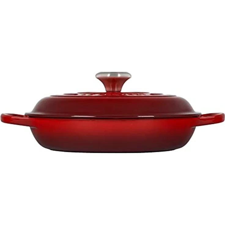 Le Creuset Signature Gusseisen Gourmet-Profitopf, Rund, Ø 26 cm, 2 l, Für alle Herdarten inkl. Induktion geeignet, Kirschrot – Bild 3