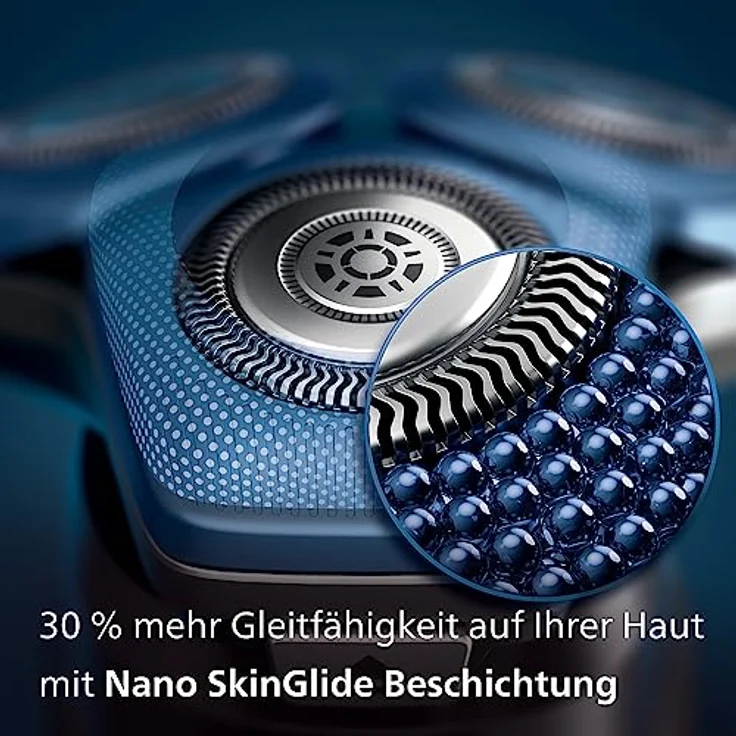 Philips Shaver Series 7000 – Elektrischer Nass- und Trockenrasierer für Herren mit ausklappbarem Trimmer, Reinigungsstation, 4 x Reinigungskartuschen, Ladestation & Reiseetui (Modell S7885/63) – Bild 4