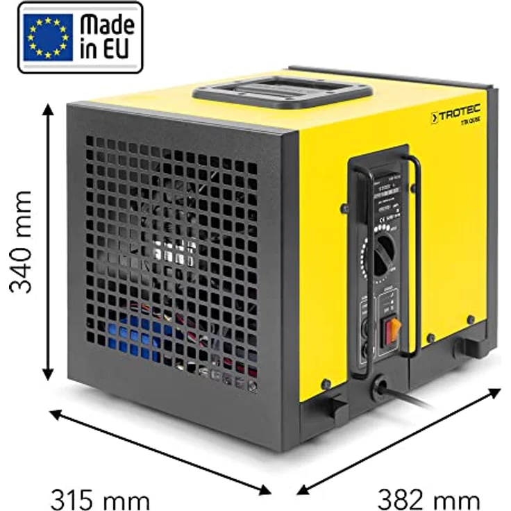TROTEC Gewerbe-Luftentfeuchter TTK Qube (max. 20l/Tag), Professioneller Kompakt­-Kondenstrockner in robustem Design – Bild 3