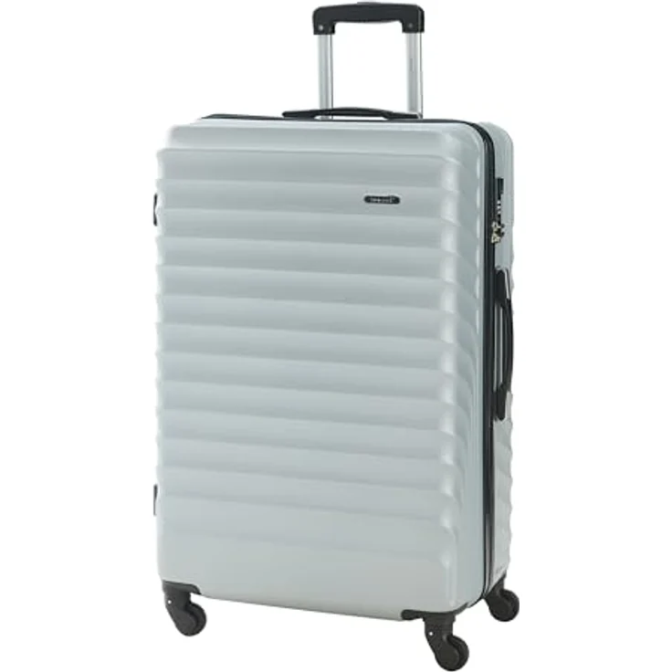 pro.tec Pona Koffer Set 3-teilig, ABS Hartschalenkoffer mit 4 Rollen, TSA Zahlenschloss und Waage, Handgepäck in Hellgrau – Bild 3