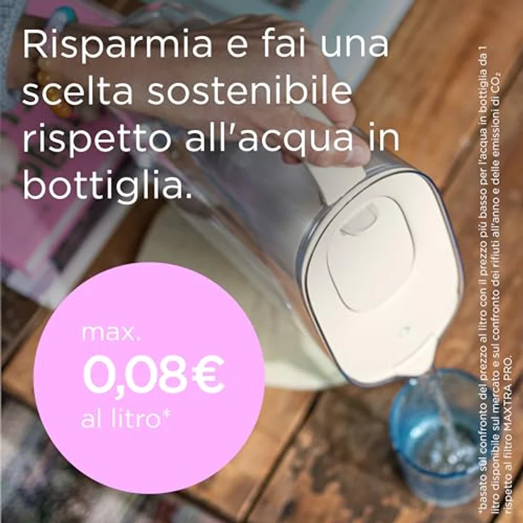Brita Style Essential Wasserfilterkanne, inkl. 1x Maxtra Pro Extra Kalkschutz & 1x Maxtra Pro Pure Performance, Beige, 2,4l Gesamt- und 1,4l Filterwasserkapazität, spülmaschinengeeignet – Bild 5