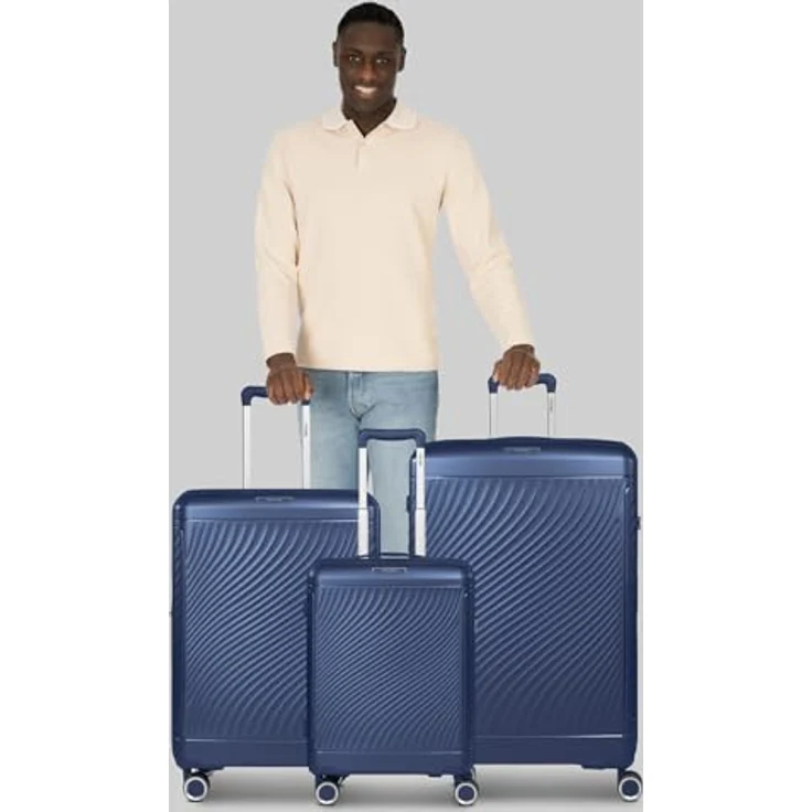 Picard Vienna 4 Rollen Kofferset 3-teilig, navy blue, mit Dehnfalte, 100% Polypropylen, Maße 50 cm x 29 cm x 74 cm – Bild 9