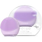 FOREO LUNA™ 4 go Lavender, 2-in-1 Gesichtsreinigungsbürste mit T-Sonic™ Pulsationsintensitäten und straffender Massage