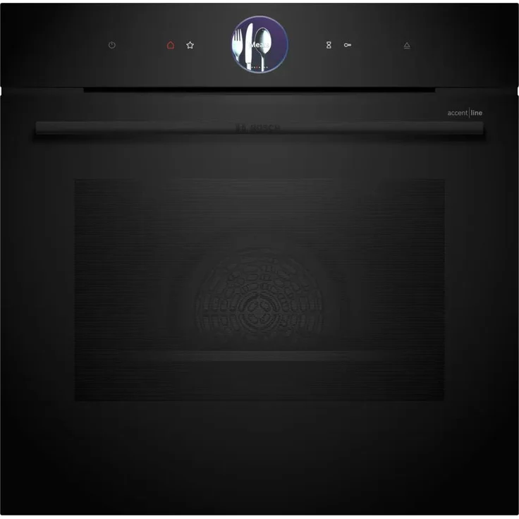 Bosch Serie 8 HSG936AB1, Einbaubackofen mit 71 l, Grill- und Pizzafunktion, Hydrolytische Selbstreinigung, Schwarz